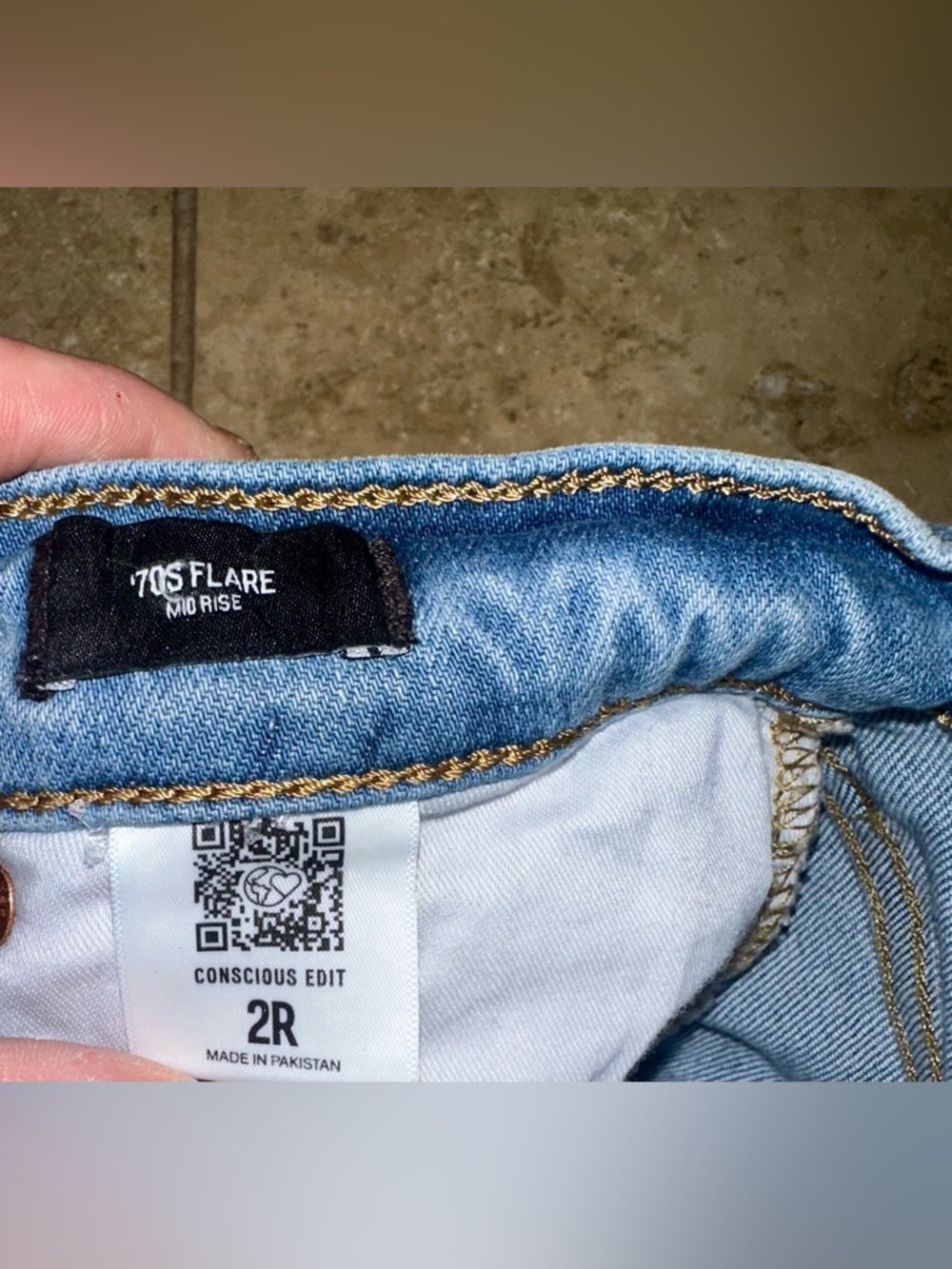 Women’s Express Light Blue Flared Jeans. High Rise. Size 2R. - Picture 3 of 5